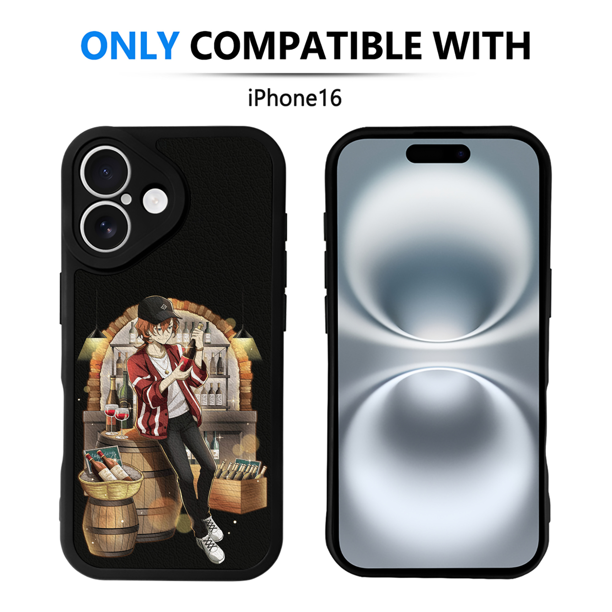 （画像用） 文豪ストレイドッグス Bungo Stray Dogs 【iPhone 16シリーズ対応】シリコンスマホケース（レザー調） 材質：シリコン